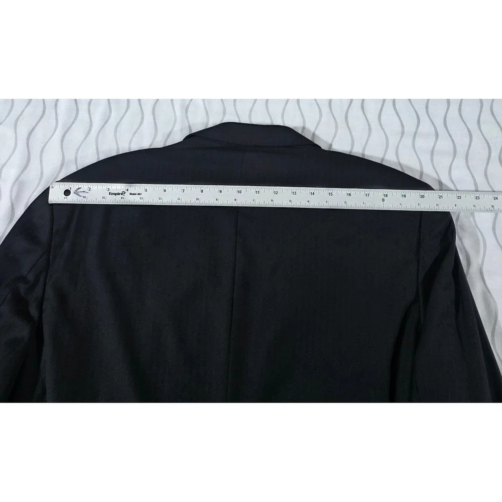 Ermenegildo Zegna Trofeo Navy Blue Herringbone Wool Sport Coat Blazer Italy 46R